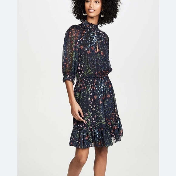 Joie Shima Floral Puff Sleeve Dress - Picture 2 of 9